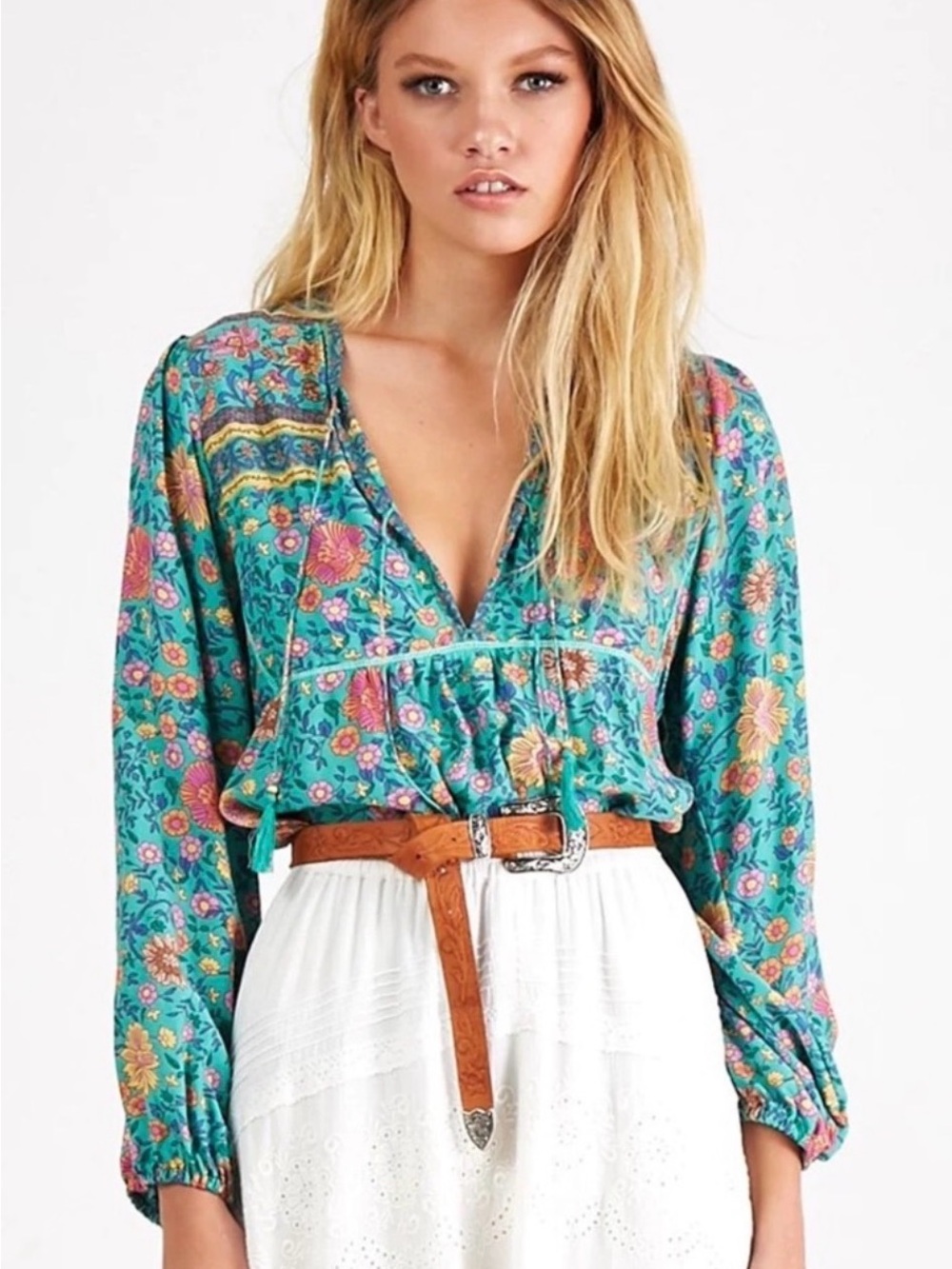 Original Spell gypsy folk town blouse large